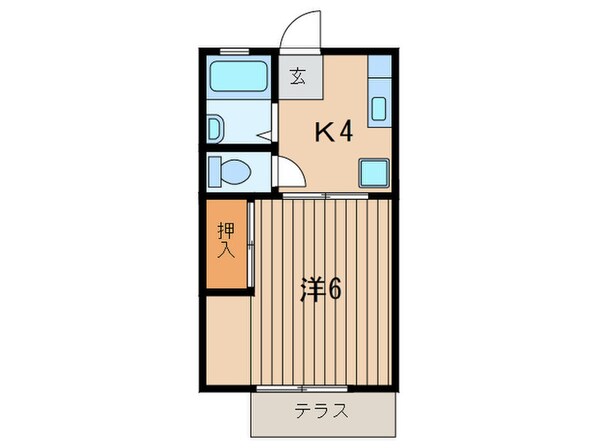 ヴィラ桔梗の物件間取画像